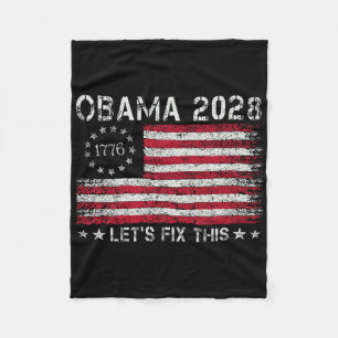 Cobertor De Velo Obama Retro Vintage U Bandeira Americana Patriótic