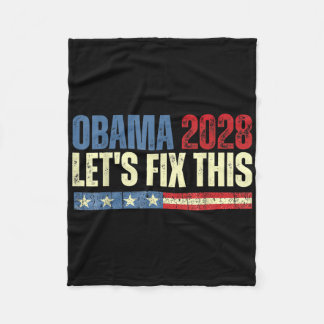 Cobertor De Velo Obama Vintage Retro Patriótico 2028 Prote Política
