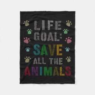 Cobertor De Velo Objetivo de Vida Fofo Salvar Animais Dia de Resgat