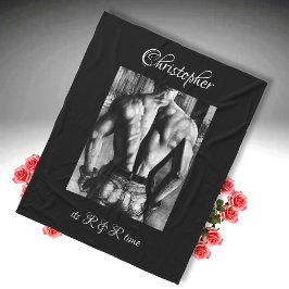 Cobertor De Velo Obras de Arte Masculino Nu de Jeans Nome, Legenda 