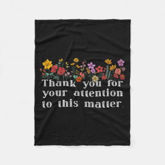 Cobertor De Velo Obrigada Por Sua Atenção A Esta Floral Feminina