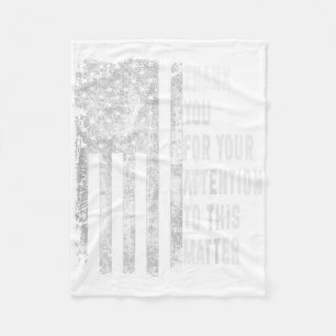 Cobertor De Velo Obrigado Por Sua Atenção A Esta Bandeira Americana