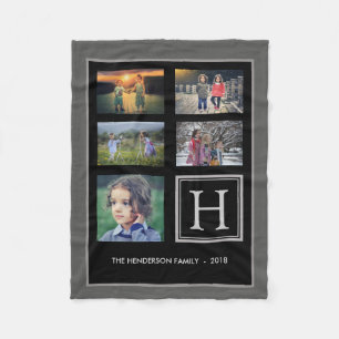 Cobertor De Velo Obscuridade da colagem da foto do monograma da