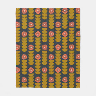 Cobertor De Velo Ochre Azul Geométrico Bold Boho