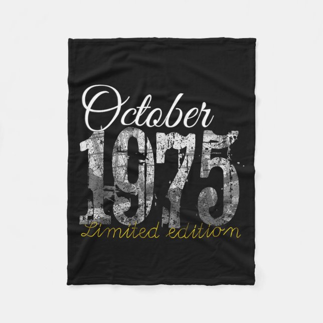 Cobertor De Velo October 1975 Tee 50 Year Old Shirt 1975 50th Birth (Frente)