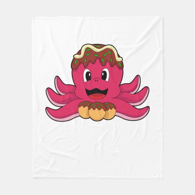 Cobertor De Velo Octopus com Bolo (Frente)