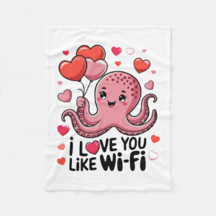 Cobertor De Velo Octopus Com Bylloons Cardíacos Eu Amo Você Como Wi