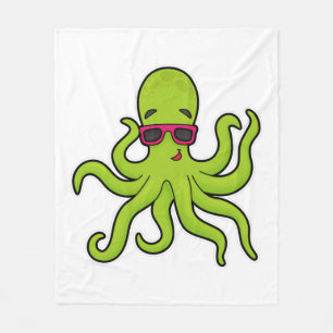 Cobertor De Velo Octopus com óculos de sol