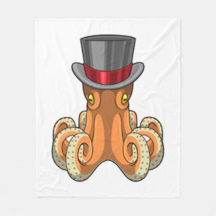 Cobertor De Velo Octopus como cavalheiro com chapéu superior