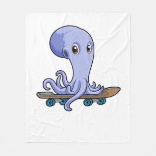 Cobertor De Velo Octopus como skater com skate