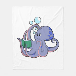 Cobertor De Velo Octopus em Leitura com Livro