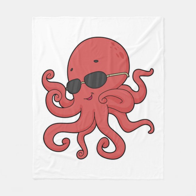 Cobertor De Velo Octopus Óculos escuros (Frente)