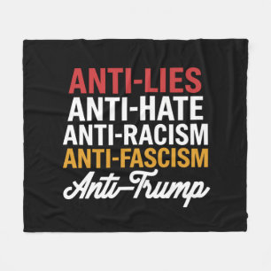 Cobertor De Velo Ódio Anti Trump Mentiras e Fascismo Resistir Anti 