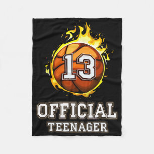 Cobertor De Velo Oferta Oficial de Adolescente Bysketbyll 13 Birthd