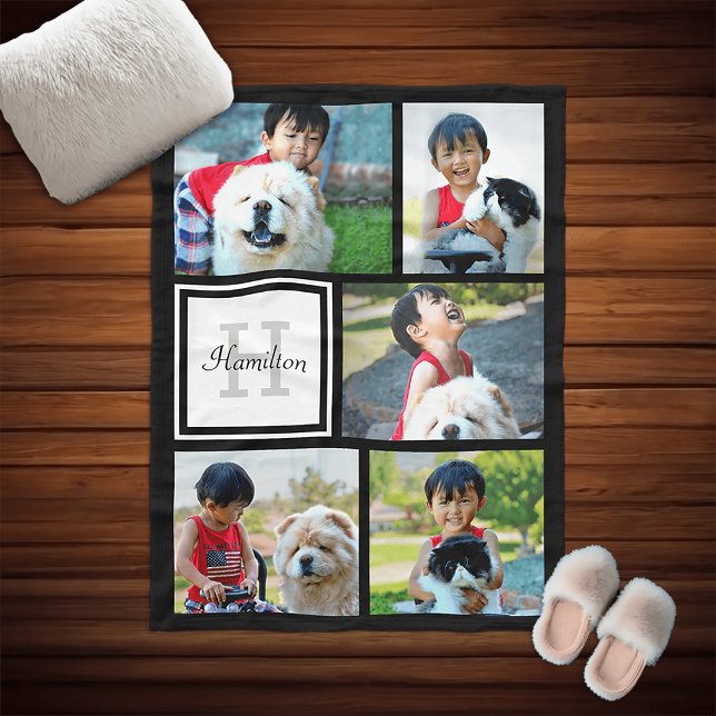 Cobertor De Velo Oferta Personalizada de Colagem de Fotografias Mon (custom personalized photo blanket)