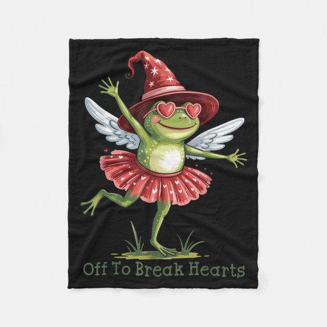Cobertor De Velo Off To Break Hearts Funny Frog Valentines Women Gi (Frente)