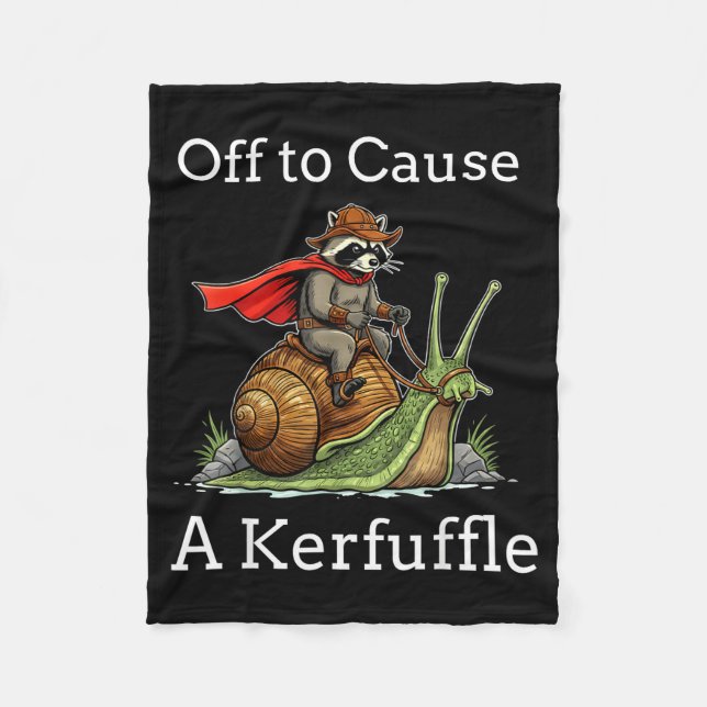 Cobertor De Velo Off To Cause A Kerfuffle Raccoon Whimsical Wizard  (Frente)