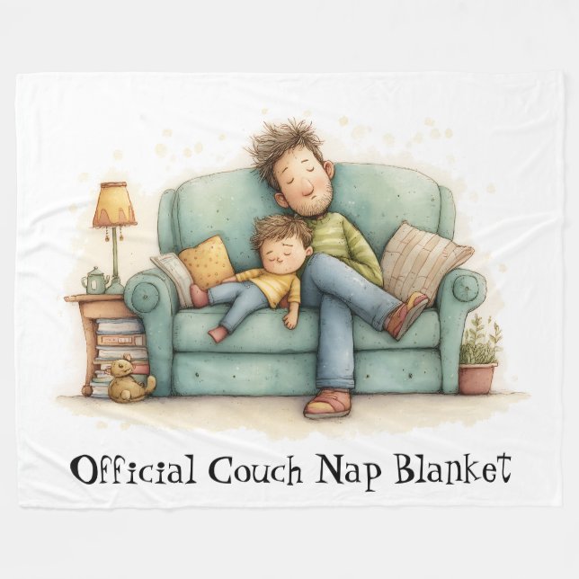 Cobertor De Velo Official Couch Nap Blanket –Cozy Father’s Day Gift (Frente (Horizontal))