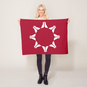 Cobertor De Velo Oglala Lakota Sioux Flag