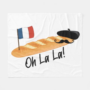 Cobertor De Velo Oh La La - Baguette Francês - Francofile Engraçado