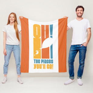 Cobertor De Velo Oh, Os Lugares Que Você Vai! Tall Retro Typografia