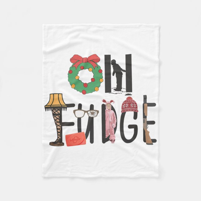 Cobertor De Velo Oh Santa Hat Fun Christmas Story Family Christmas  (Frente)