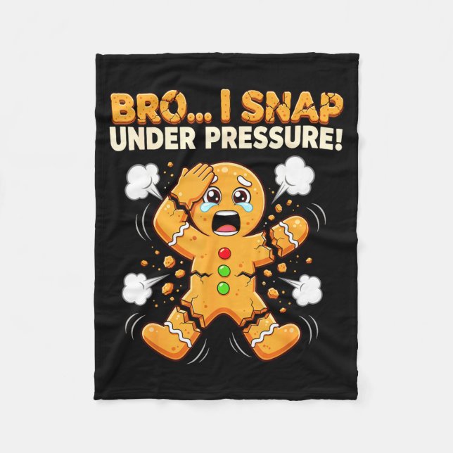 Cobertor De Velo Oh Snap Gingerbread Man Cookies I Snap Under Press (Frente)