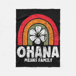 Cobertor De Velo Ohana Significa Família Havaí Verão Palmeiras Prai