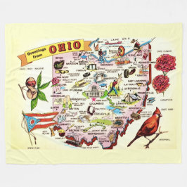 Cobertor De Velo  Ohio Greetings Fleece Blanket