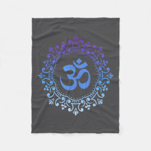 Cobertor De Velo Ohm Yoga Nova Era Rojxo E Azul Mandala Som Bat