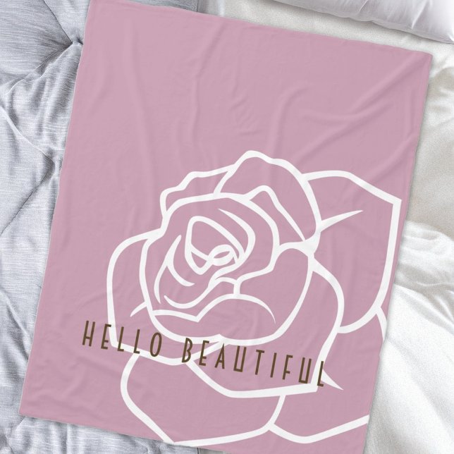 Cobertor De Velo Olá, Bonito - Rosa Rosa Chic Moderno (Criador carregado)