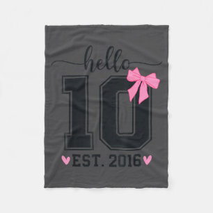 Cobertor De Velo Olá Dez Est 2016 10º Aniversário Coquette Laço 10