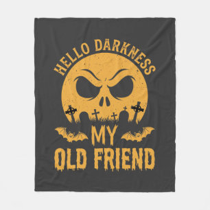 Cobertor De Velo Olá Escuridão Cemitério Lua do Halloween