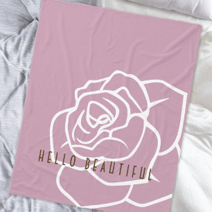 Cobertor De Velo Olá Linda - Rosa Rosa Moderno Chic