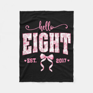 Cobertor De Velo Olá Oito Est 2017 8º Aniversário Menina Floral Coq