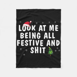 Cobertor De Velo Olhe Para Mim Como Uma Cristma Festiva E Humorosa