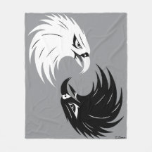 "Olho de Águia" Fleece Blanket design - B&W