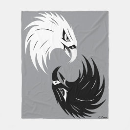 Cobertor De Velo "Olho de Águia" Fleece Blanket design - B&W