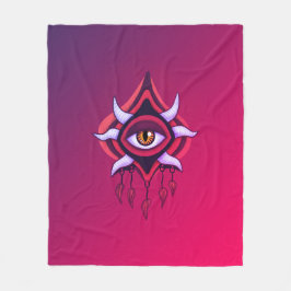 Cobertor De Velo Olho Demônio Roxo - Arte oculta gótica