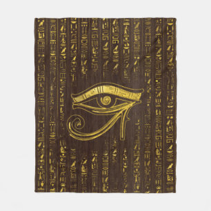Cobertor De Velo Olho egípcio dourado de Horus e de hieroglyphics