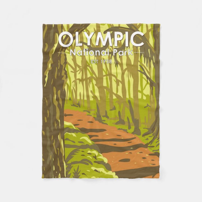 Cobertor De Velo Olimpiadas National Park Hoh RainForest Washington (Frente)