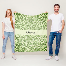 Cobertor De Velo Olivia Elegant Floral Pattern Nome Personalizado