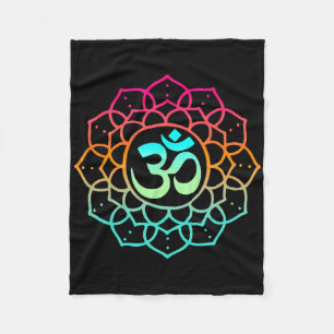 Cobertor De Velo Om Mandala Espiritual Zen Yoga Budista Meditar Mi