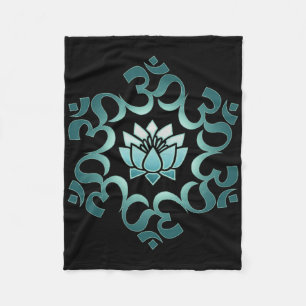 Cobertor De Velo Om, Mantra, Símbolo, Mandala, Flor de Lótus, Budis