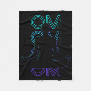 Cobertor De Velo Om Yoga Meditação Budista Budismo Retro