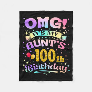 Cobertor De Velo Omg É o 100º Aniversário da Minha Tia Feliz 100 An