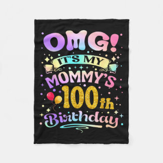Cobertor De Velo Omg Its My Mommys 100th Birthday Happy 100 Years O