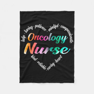 Cobertor De Velo Oncologia Enfermeira Coração Nuvem Aquarela Arco-Í