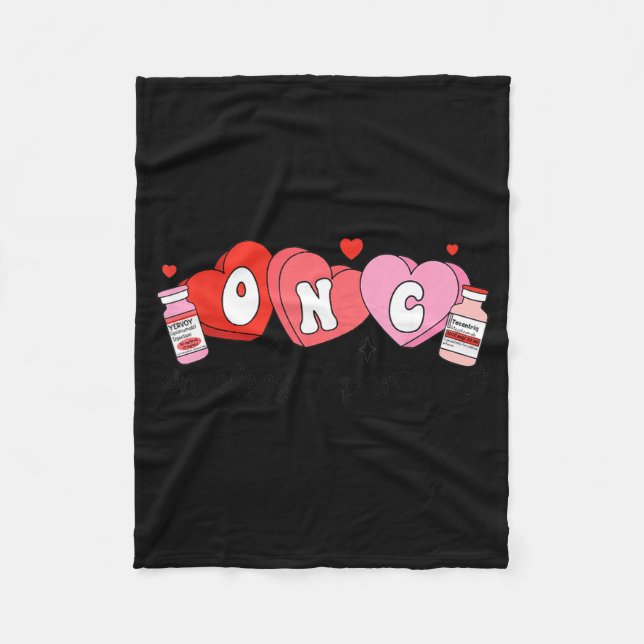 Cobertor De Velo Oncology Nurse Fight Cancer Nurse Valentine Onc De (Frente)