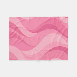 Cobertor De Velo Ondas Abstratas Rosa Suave